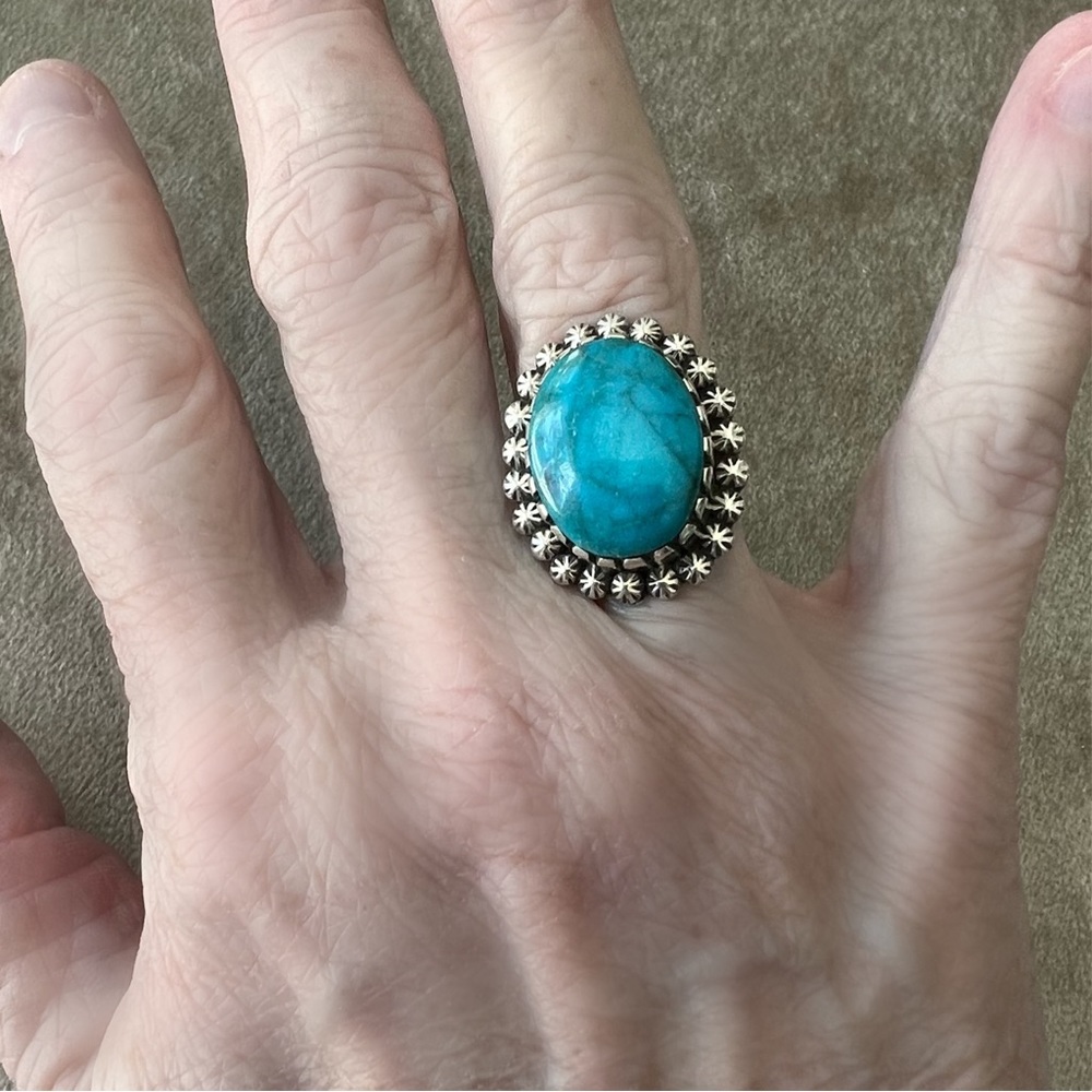NEW Native American Blue Ridge Turquoise ring - Picture 2 of 7
